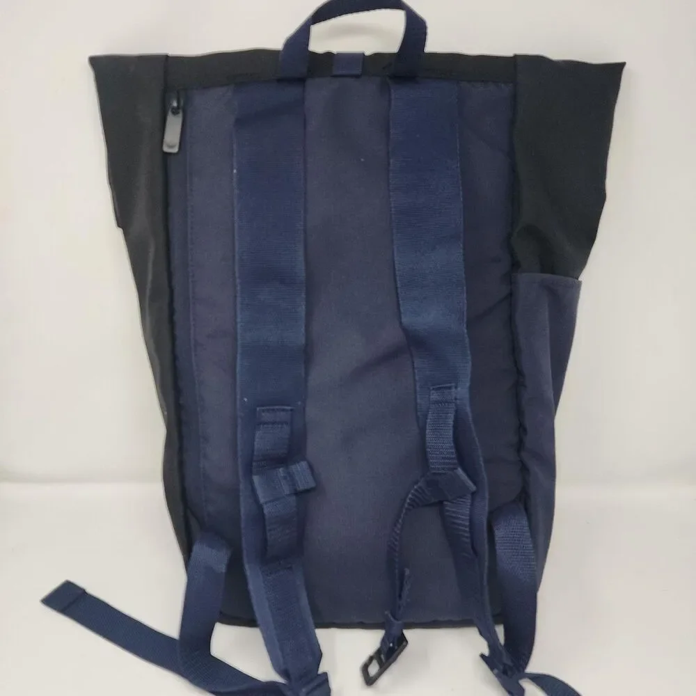 Adidas Backpack Mens Blue Reprocess Fabric Roll Top Padded Casual Bag Sports